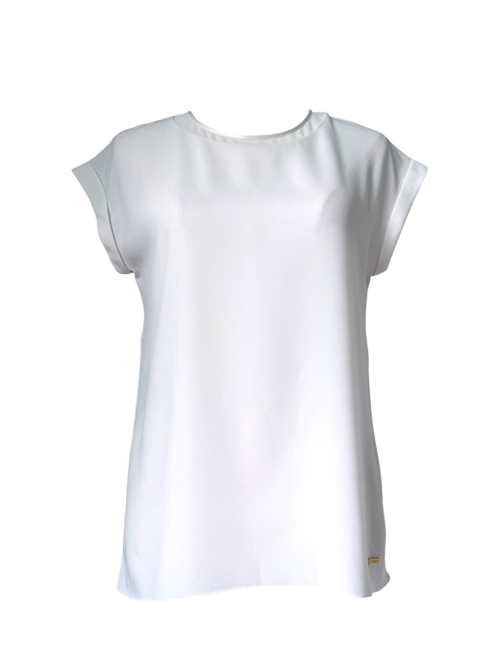 ELLEN TRACY | IVORY SHORT SLEEVE TUNIC SHIRT SZ S